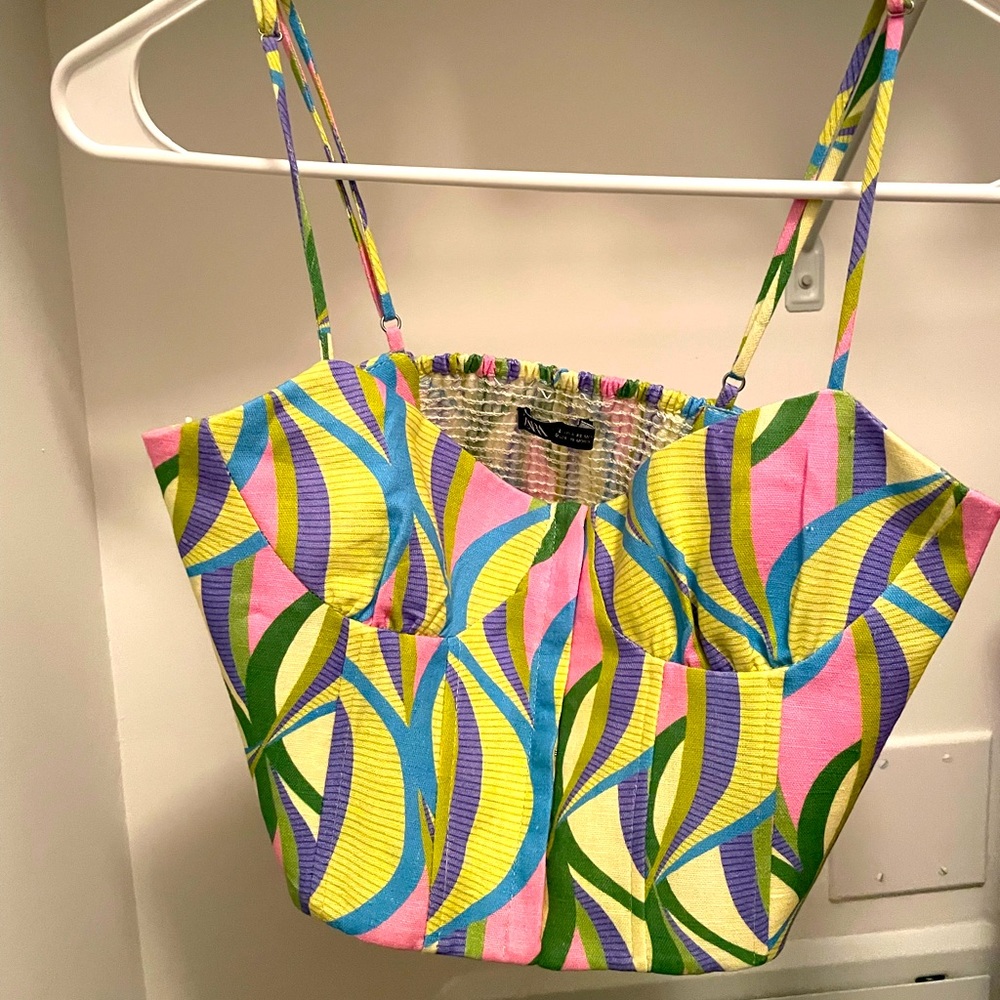 Super cute ZARA Corset Crop Top.